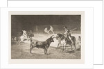 Plate 27 from the 'Tauromaquia': The celebrated picador, Fernando del Toro, draws the fier…, 1816 by Francisco Goya
