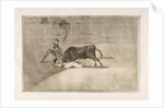 Plate 33 from the 'Tauromaquia': The unlucky death of Pepe Illo in the ring at Madrid., 1816 by Francisco Goya