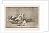 Plate 8 of the'Tauromaquia': A Moor caught by the bull in the ring, 1816 by Francisco Goya