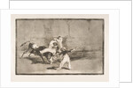 Plate 8 of the'Tauromaquia': A Moor caught by the bull in the ring, 1816 by Francisco Goya