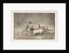 Plate 9 of the 'Tauromaquia': A Spanish knight kills the bull after having lost his horse., 1816 by Francisco Goya