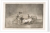 Plate 9 of the 'Tauromaquia': A Spanish knight kills the bull after having lost his horse., 1816 by Francisco Goya