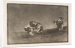 Plate 16 of the 'Tauromaquia': The same man throws a bull in the ring at Madrid., 1816 by Francisco Goya