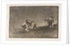 Plate 16 of the 'Tauromaquia': The same man throws a bull in the ring at Madrid., 1816 by Francisco Goya