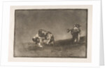 Plate 16 of the 'Tauromaquia': The same man throws a bull in the ring at Madrid., 1816 by Francisco Goya