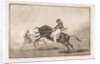 Plate 24 of the 'Tauromaquia': The same Ceballos mounted on another bull breaks short spea…, 1816 by Francisco Goya