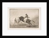 Plate 24 of the 'Tauromaquia': The same Ceballos mounted on another bull breaks short spea…, 1816 by Francisco Goya