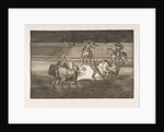 Plate 31 of the 'Tauromaquia': Banderillas with firecrackers., 1816 by Francisco Goya