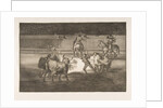 Plate 31 of the 'Tauromaquia': Banderillas with firecrackers., 1816 by Francisco Goya