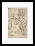 The Holy Family with Scriptural Scene in Background by Guido Reni