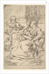 The Holy Family with Scriptural Scene in Background by Guido Reni