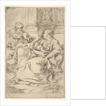 The Holy Family with Scriptural Scene in Background by Guido Reni