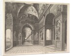 Perspective view of the interior of a hall, with cross-vault decorated with grot…, Published 1601 by Johannes van Doetecum I/Lucas van Doetecum