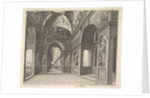 Perspective view of the interior of a hall, with cross-vault decorated with grot…, Published 1601 by Johannes van Doetecum I/Lucas van Doetecum