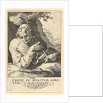 St. Matthew, from Christ, the Apostles and St. Paul with the Creed, ca. 1589 by Hendrik Goltzius