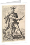 Mucius Scaevola, from the series The Roman Heroes, 1586 by Hendrik Goltzius