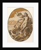 Tethys reclining in a giant shell chariot pulled by two sea creatures, 1588-90 by Hendrik Goltzius