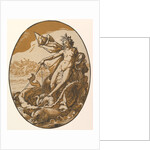 Tethys reclining in a giant shell chariot pulled by two sea creatures, 1588-90 by Hendrik Goltzius