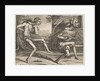 Two Fools Dancing from Two and Three Fools of the Carnival, 1642 by Hendrick Hondius I