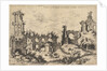 View of ruins on the Palatine Hill with trabeated facade at left and arcades at center, fr…, 1550 by Hieronymus Cock