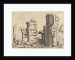 View of ruins, possibly the Baths of Caracalla, from the series 'The Small book of Roman r…, 1561 by Johannes van Doetecum I/Lucas van Doetecum