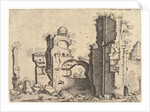 View of ruins, possibly the Baths of Caracalla, from the series 'The Small book of Roman r…, 1561 by Johannes van Doetecum I/Lucas van Doetecum