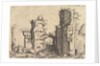 View of ruins, possibly the Baths of Caracalla, from the series 'The Small book of Roman r…, 1561 by Johannes van Doetecum I/Lucas van Doetecum