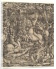 Battle between cavalry and infantry in a wood, 16th century by Hieronymus Hopfer