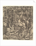 Battle between cavalry and infantry in a wood, 16th century by Hieronymus Hopfer