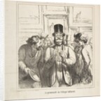 Walk-through of an influential critic, from 'Sketches from the Salon,' published …, June 24, 1865 by Honore Daumier