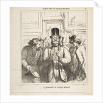 Walk-through of an influential critic, from 'Sketches from the Salon,' published …, June 24, 1865 by Honore Daumier