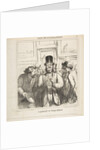 Walk-through of an influential critic, from 'Sketches from the Salon,' published …, June 24, 1865 by Honore Daumier