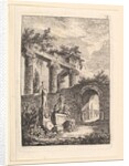 La Statue en Avant les Ruines by Hubert Robert