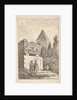 Plate 6: The Sarcophagus: two men conversing to left, another man seated and sleepi…, ca. 1763-64 by Hubert Robert