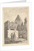 Plate 6: The Sarcophagus: two men conversing to left, another man seated and sleepi…, ca. 1763-64 by Hubert Robert