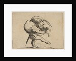 L'Homme Raclant un Gril en Guise de Violo by Jacques Callot