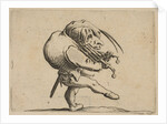 L'Homme Raclant un Gril en Guise de Violo by Jacques Callot