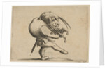 L'Homme Raclant un Gril en Guise de Violo by Jacques Callot