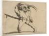 L'Homme Masqué aux Jambes Torses, from Varie Figure …, 1616-22 by Jacques Callot