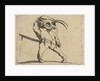 L'Homme Masqué aux Jambes Torses, from Varie Figure …, 1616-22 by Jacques Callot
