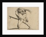 L'Homme Masqué aux Jambes Torses, from Varie Figure …, 1616-22 by Jacques Callot