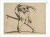 L'Homme Masqué aux Jambes Torses, from Varie Figure …, 1616-22 by Jacques Callot