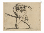 L'Homme Masqué aux Jambes Torses, from Varie Figure …, 1616-22 by Jacques Callot