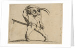 L'Homme Masqué aux Jambes Torses, from Varie Figure …, 1616-22 by Jacques Callot