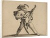 Le Comédien Masqué Jouant de la Guitare, from …, 1616-22 by Jacques Callot