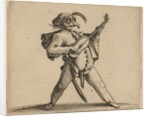 Le Comédien Masqué Jouant de la Guitare, from …, 1616-22 by Jacques Callot