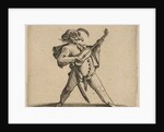 Le Comédien Masqué Jouant de la Guitare, from …, 1616-22 by Jacques Callot