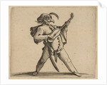 Le Comédien Masqué Jouant de la Guitare, from …, 1616-22 by Jacques Callot