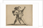 Le Comédien Masqué Jouant de la Guitare, from …, 1616-22 by Jacques Callot
