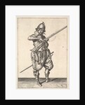 A soldier on guard shaping the match between his thumb and his forefinger, from the Marksmen s… by Unknown
